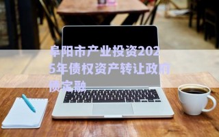 阜陽市產業(yè)投資2025年債權資產轉讓政府債定融